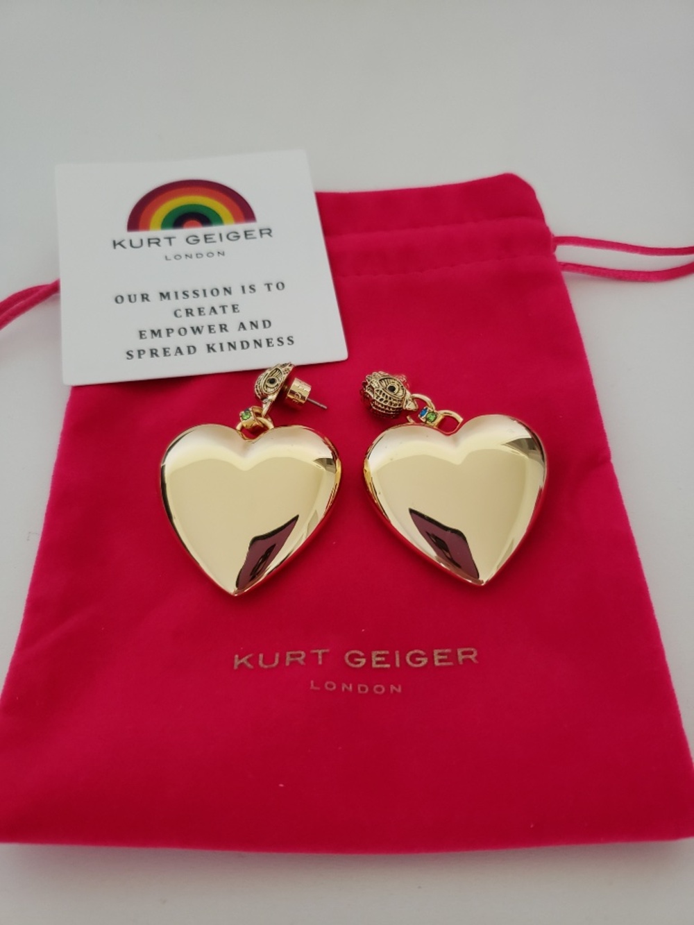 Kurt Geiger XL Heart Earrings